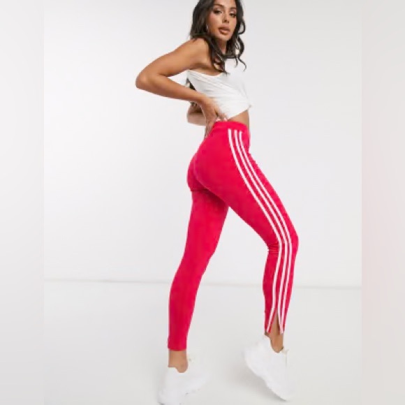 ADIDAS Originals Bellista Tricot Tights in Magenta Pink Size M LIKE NEW - Picture 3 of 15